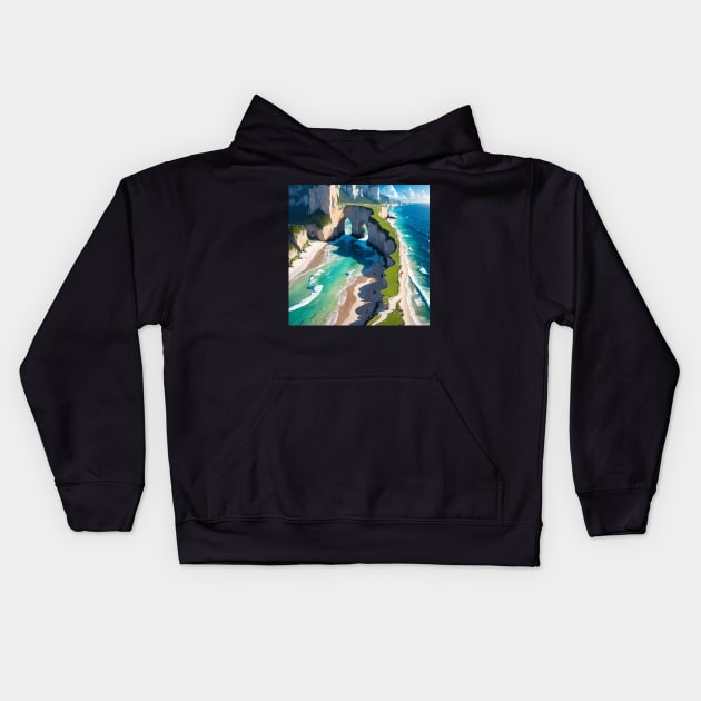 Coastal Harmony Kids Hoodie by Shiwwa